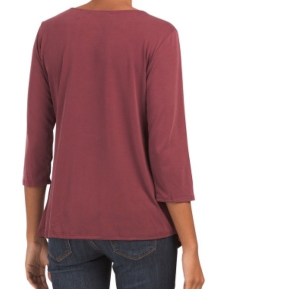 Surplice side tie top - Picture 2 of 4